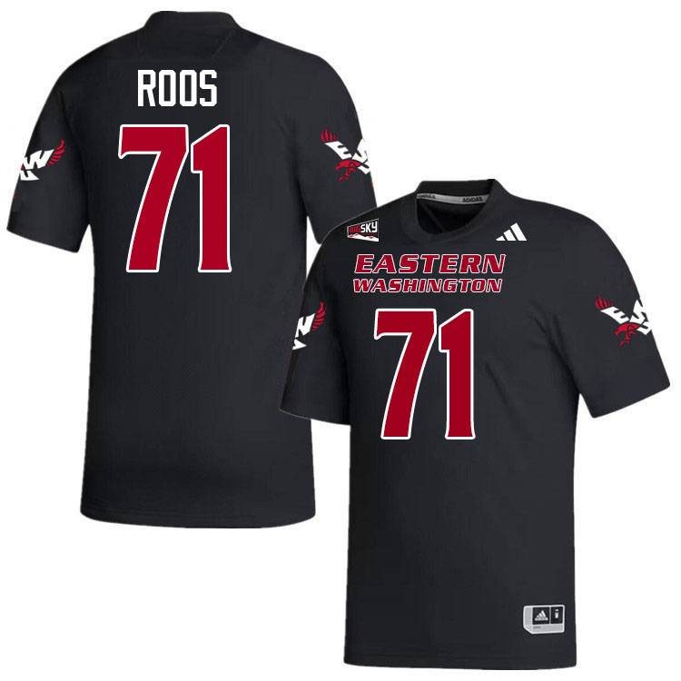 Eastern Washington Eagles #71 Michael Roos College Football Jerseys,Uniforms Stitched-Black